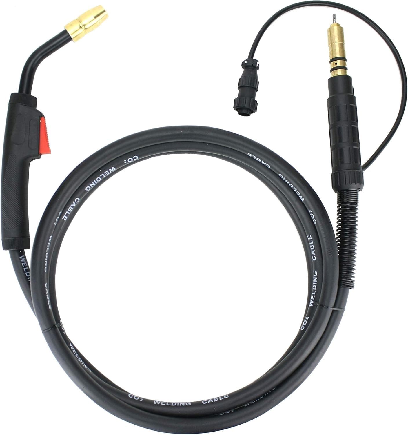 150 Amp MIG Gun Torch Replacement for Miller - 12 Feet Cable - Two-Pin Signal Connector