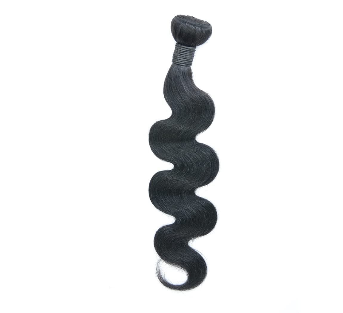 Bfary hair Body Wave Bundles Human for Black Women 8A 100% Human Extension Natural Color (18 inch, Natural Black Color)