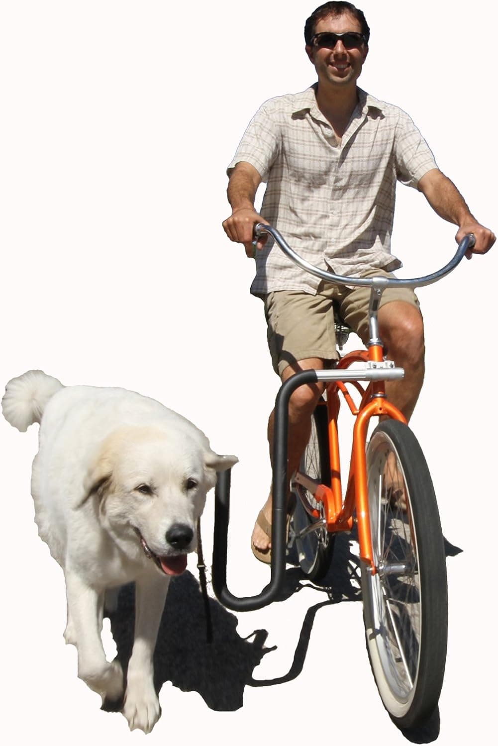 MBB Dog Runner, A Safer Way to Ride a Bike with Your Dog, Low Attachment Point, Quick Release Bars, bar Blocks Dog from Running into Wheels