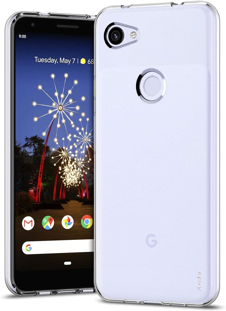 Aeska Google Pixel 3a Case, Ultra [Slim Thin] Flexible TPU Soft Skin Silicone Protective Case Cover for Google Pixel 3a (Clear)
