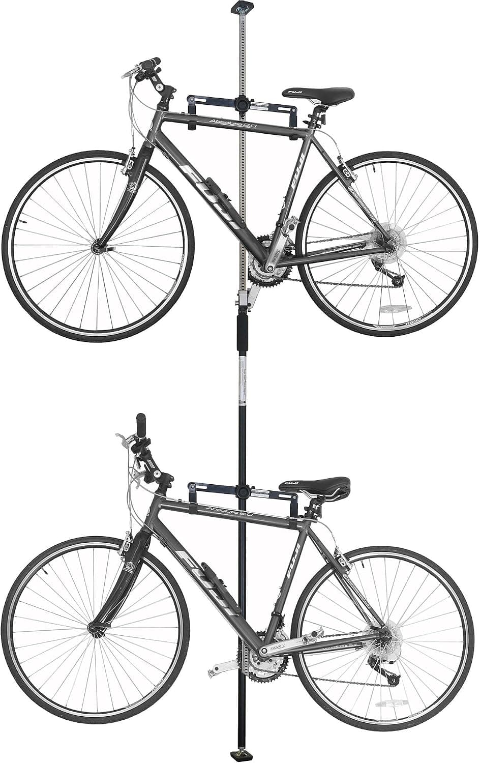 Sparehand Q-Rak II Floor-To-Ceiling Freestanding Adjustable Bike Rack Storage, Max Weight Limit 80 lbs., Black