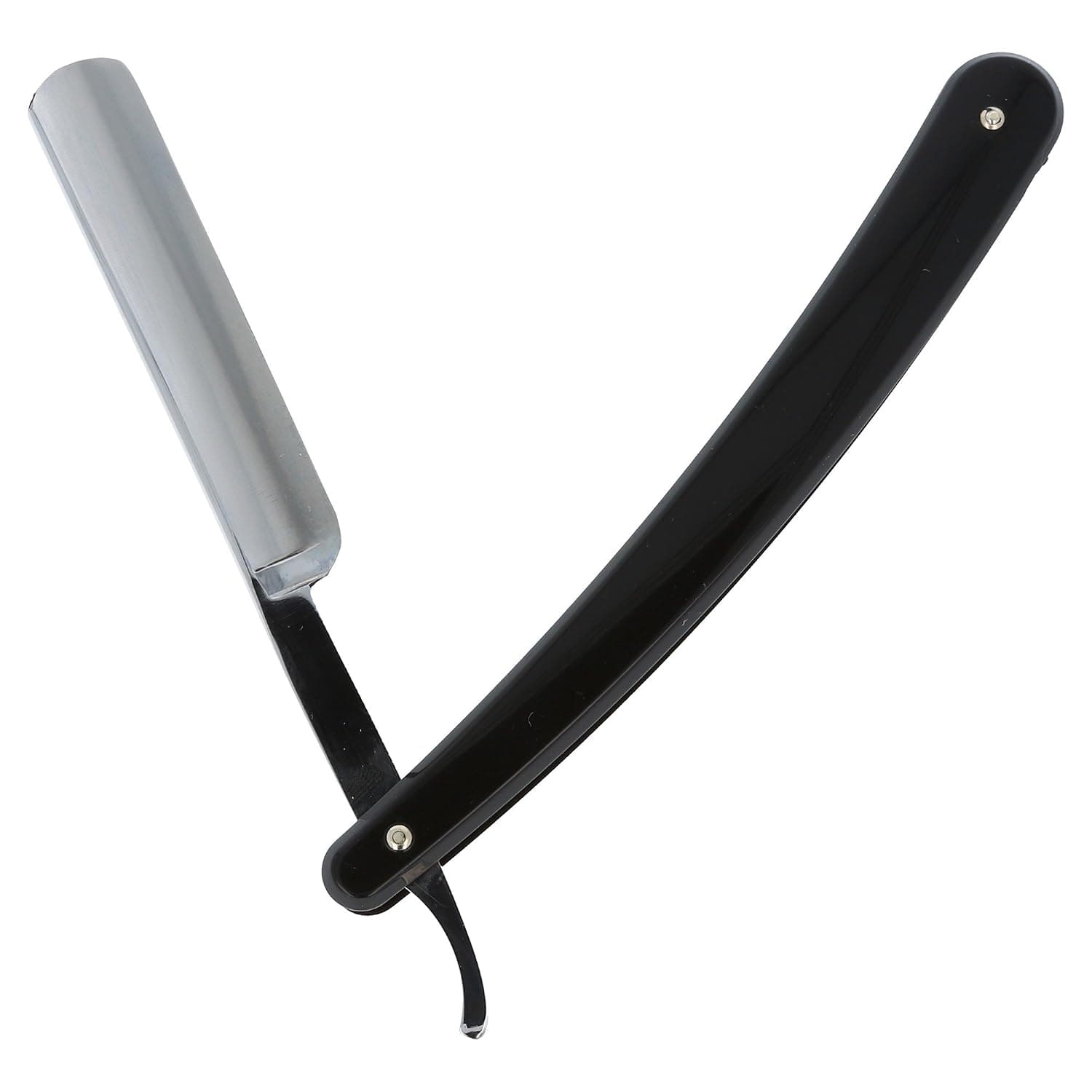 Nippes Stainless Steel Barber Straight Razor - Quality Handmade in Solingen Germany - Professional Grade - Ergonomic Hand Grip - Sharp for Cutting Hair, Facial Shaving, Bears, Mustache [Black]