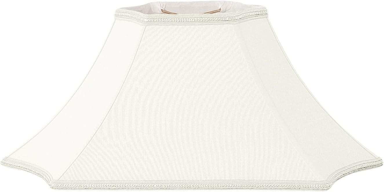 Royal Designs, Inc DDS-30-24WH (9 x 5) x (23.5 x 11.5) x 12.5 Rectangle Inverted Cut Corner Designer Lamp Shade, White