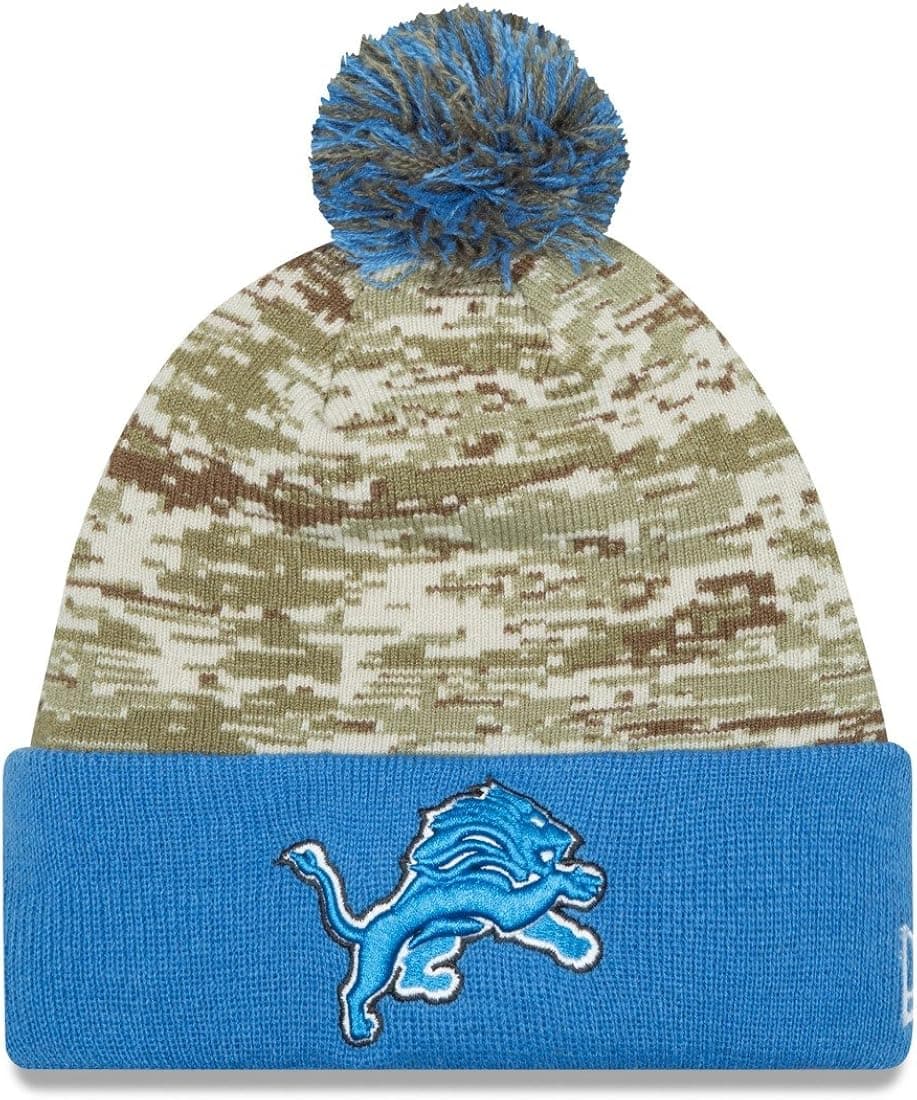New Era Men's NFL 2015 Detroit Lions Salute to Service Knit Hat Digi Camo Size One Size