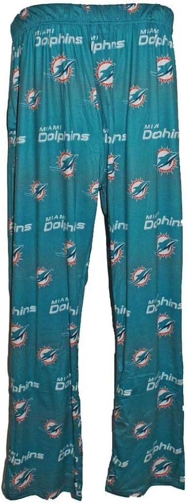Miami Dolphins Men's Scatter Pattern Pajama Lounge Multi Color Pants