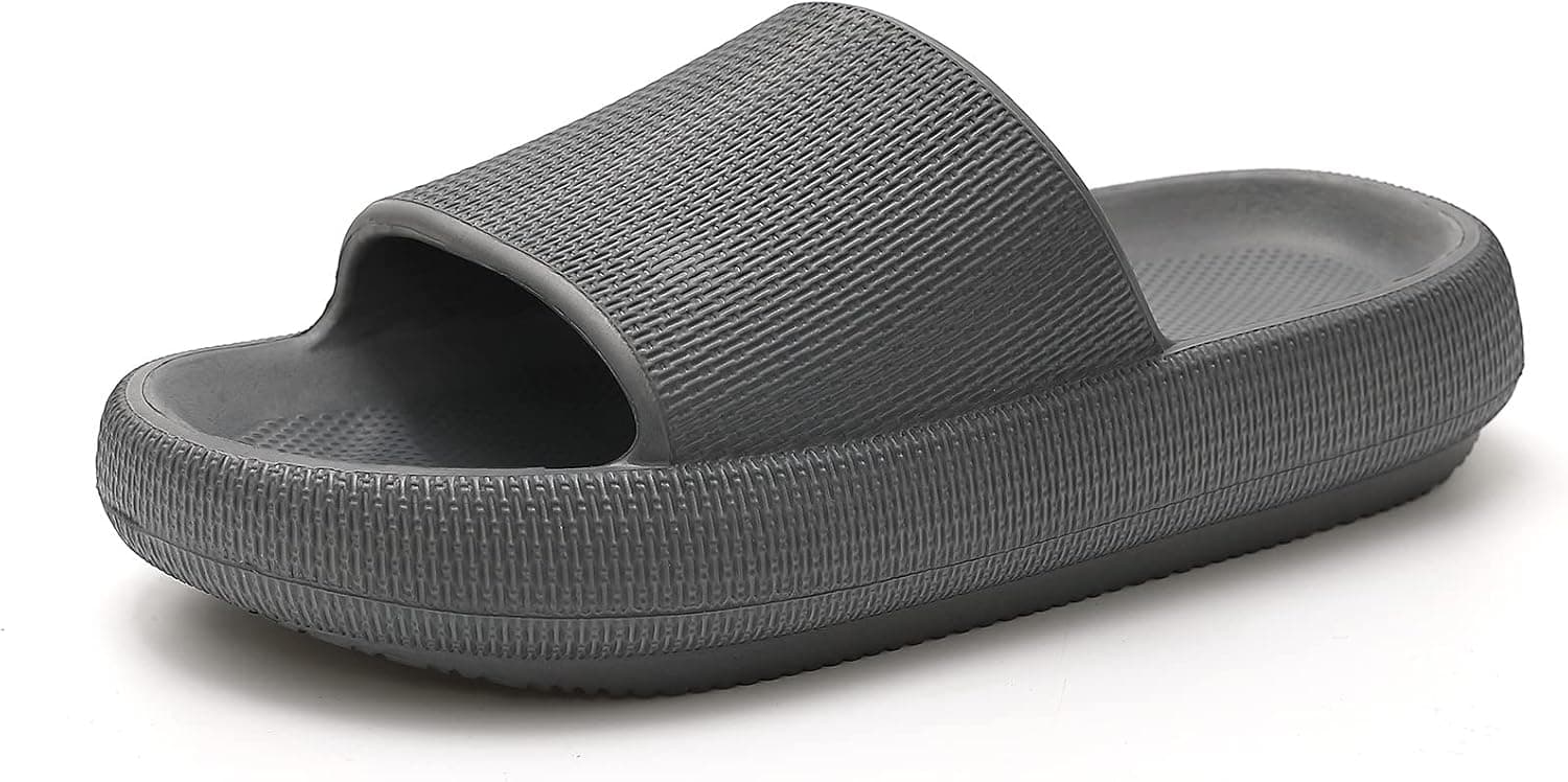 Cloud Slippers for Men and Women Pillow House Slides Non-Slip Sole Open Toe Quick Drying Bathroom Slippers with Thicken Sole Indoor and Outdoor