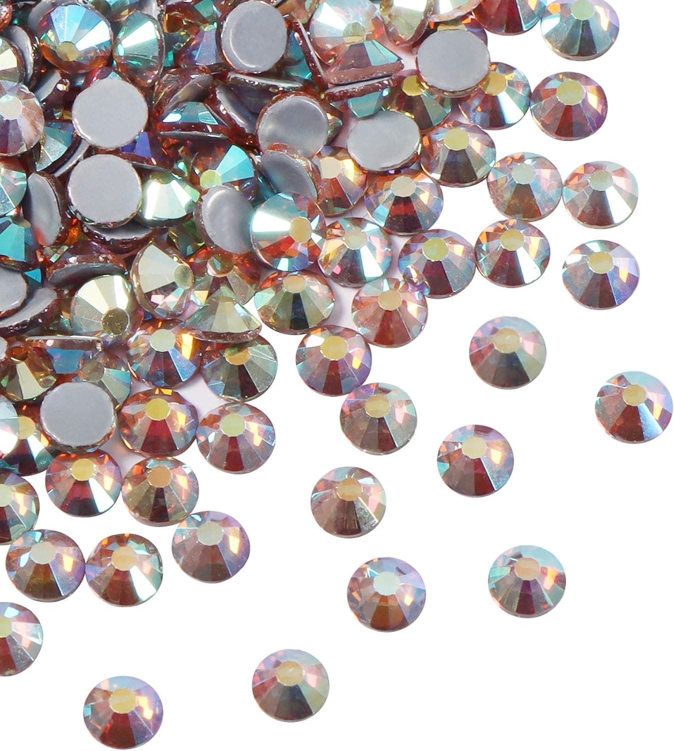 Jollin Hot Fix Crystal Flatback Rhinestones Glass Diamantes Gems 2.4mm(8ss 2880pcs, Dawnlight)
