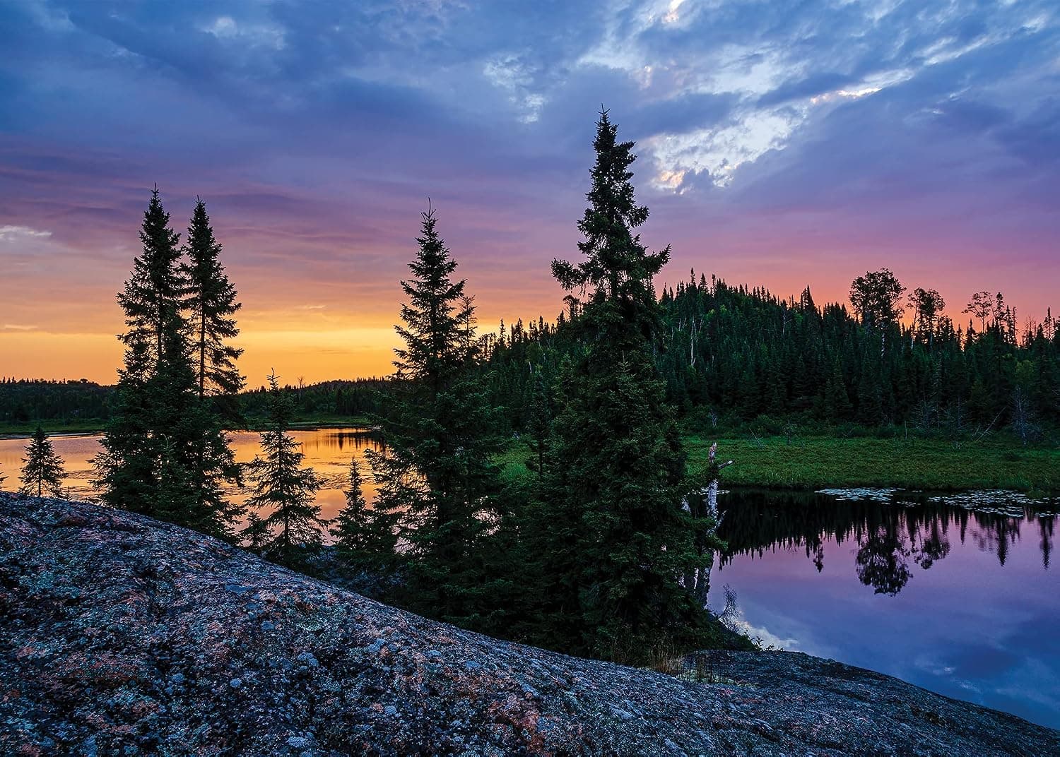 Catfish Sunrise Fine Art Landscape Jigsaw Puzzle 1000 Pieces for Adults and Teens by PuzzQuest