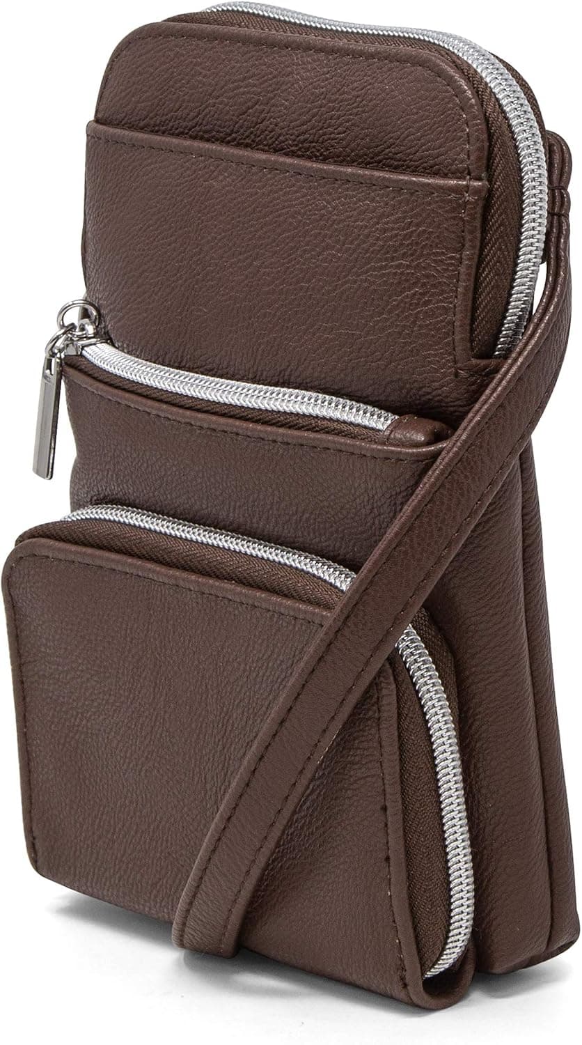 Mundi Miracle Womens Leather Cell Phone Purse Wallet RFID Crossbody Bag