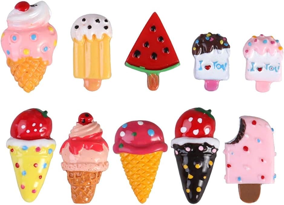 Hemoton 20Pcs Refrigerator Magnets 3D Ice Cream Fridge Magnets Dessert Refrigerator Sticker for Home Kitchen Decoration (Random Color)