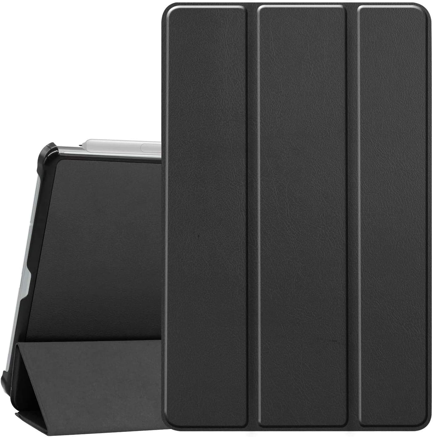 siduater Case for Samsung Galaxy Tab S6 Lite 10.4'' 2020 Model SM-P610 (Wi-Fi) SM-P615 (LTE) , Slim Lightweight Tri-Fold Stand Hard Shell Protective Cover with Auto Sleep / Wake, Black