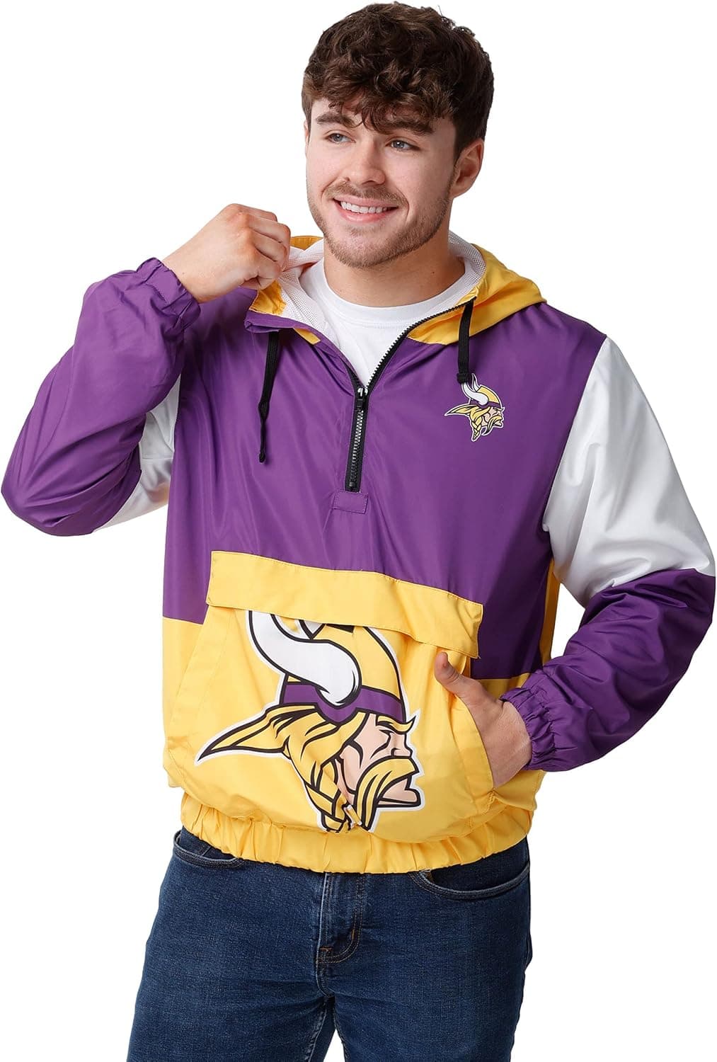 FOCO Men's NFL Team Logo Warm-up Windbreaker