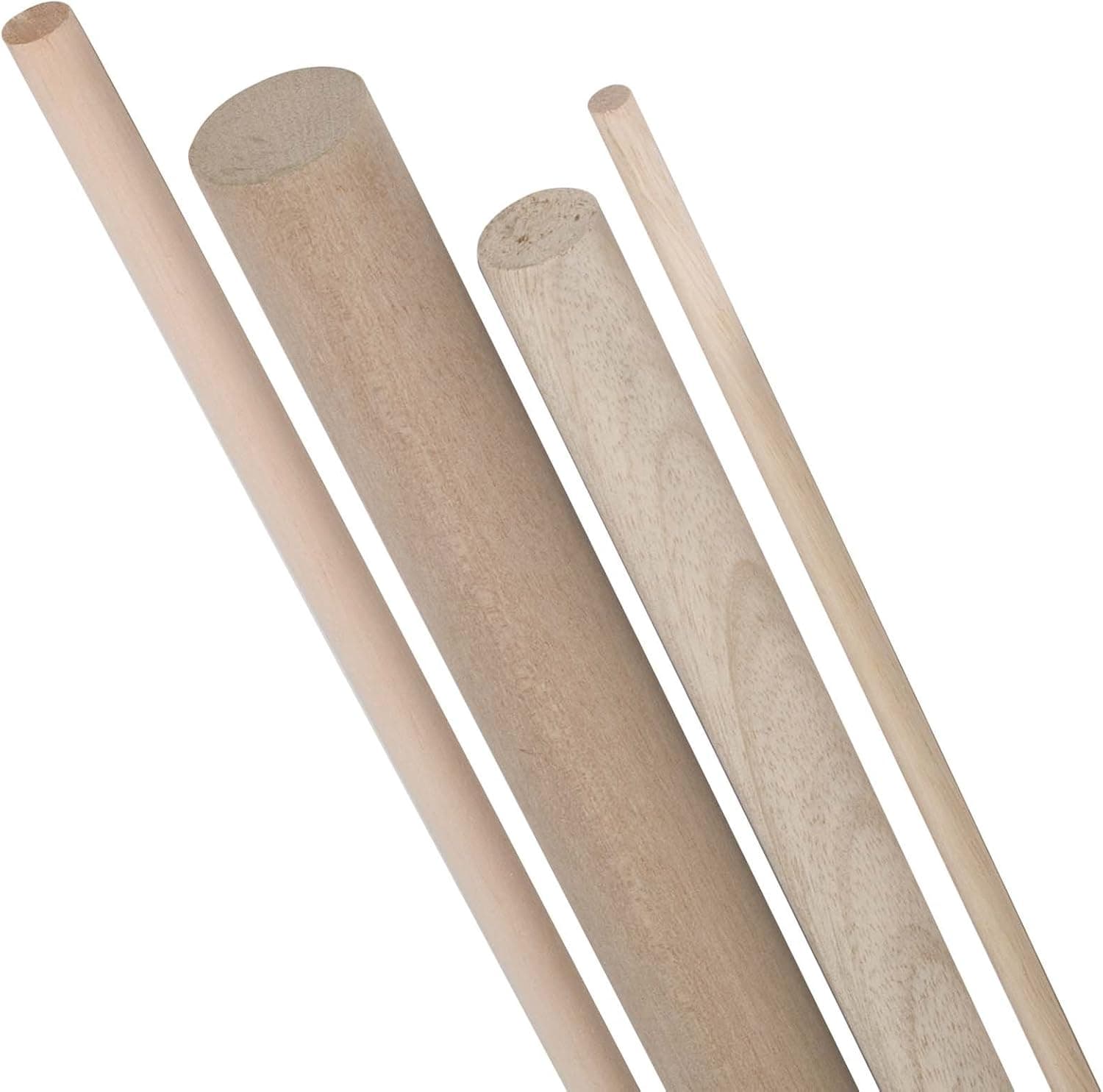 Waddell 6308U Hardwood 1/2" x 36" Wood Dowel