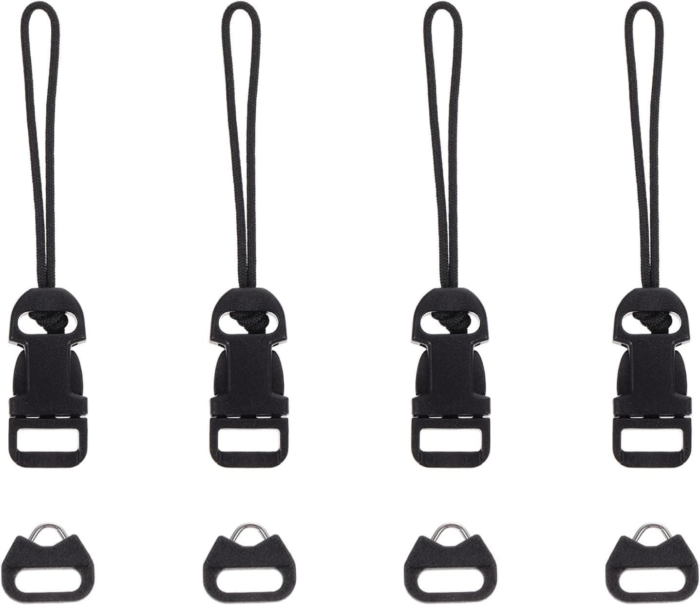 MILISTEN 8 Pcs Quick Release Camera Strap Buckles QD Loops Connector Camera Strap Hook