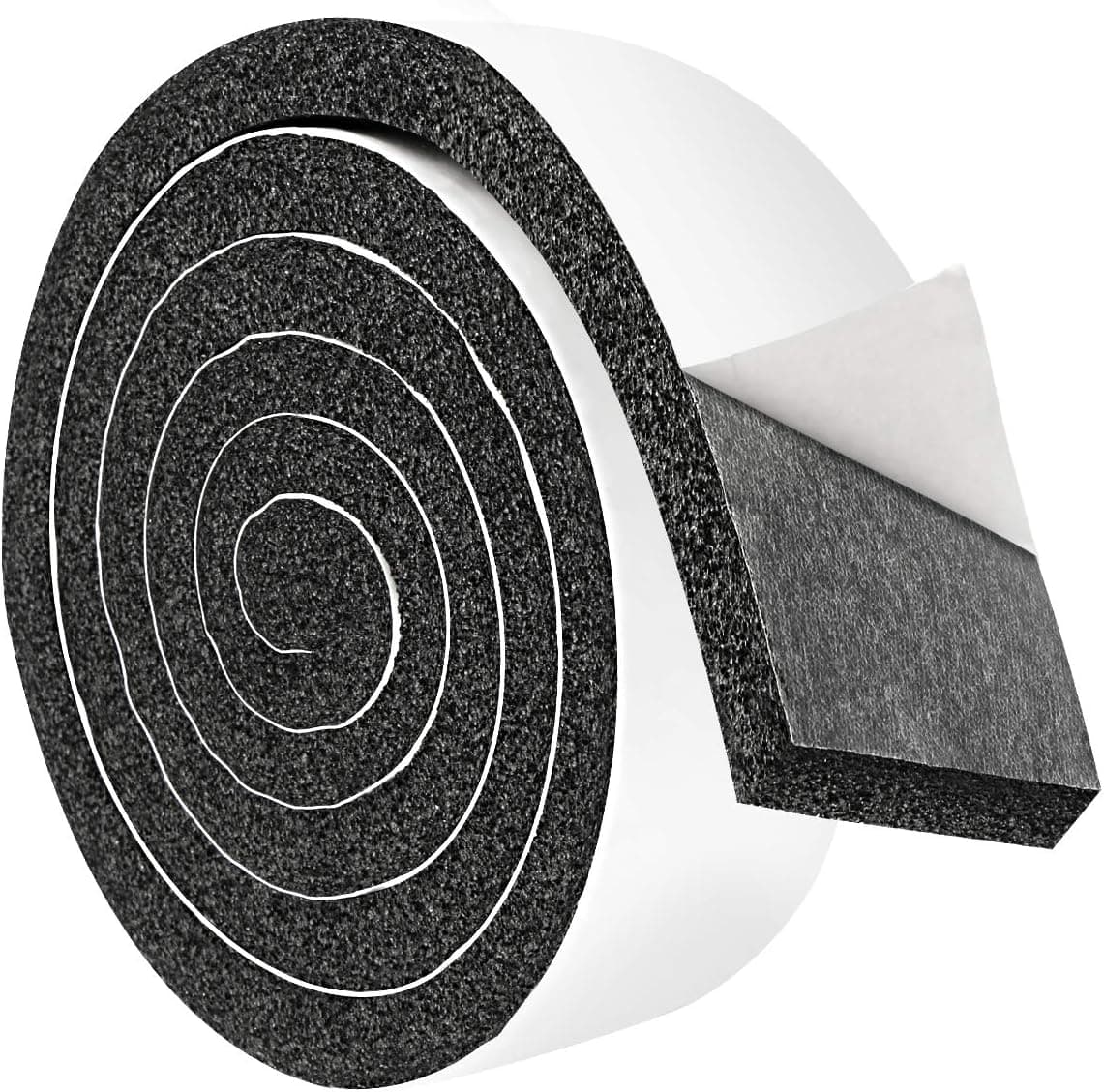 2 Rolls 2 Inch W 1/2 Inch T Weather Stripping Air Conditioner Open Cell Foam Seal Tape, Window Insulation High Resilience Seal Strip for Doors Window,Total 11FT