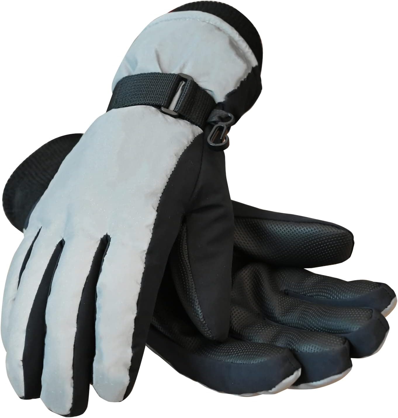 ONNAS Ski Gloves Waterproof Winter Warm Snowboard Gloves for Men Women Thermal Windproof Snow Gloves - Grey Reflective