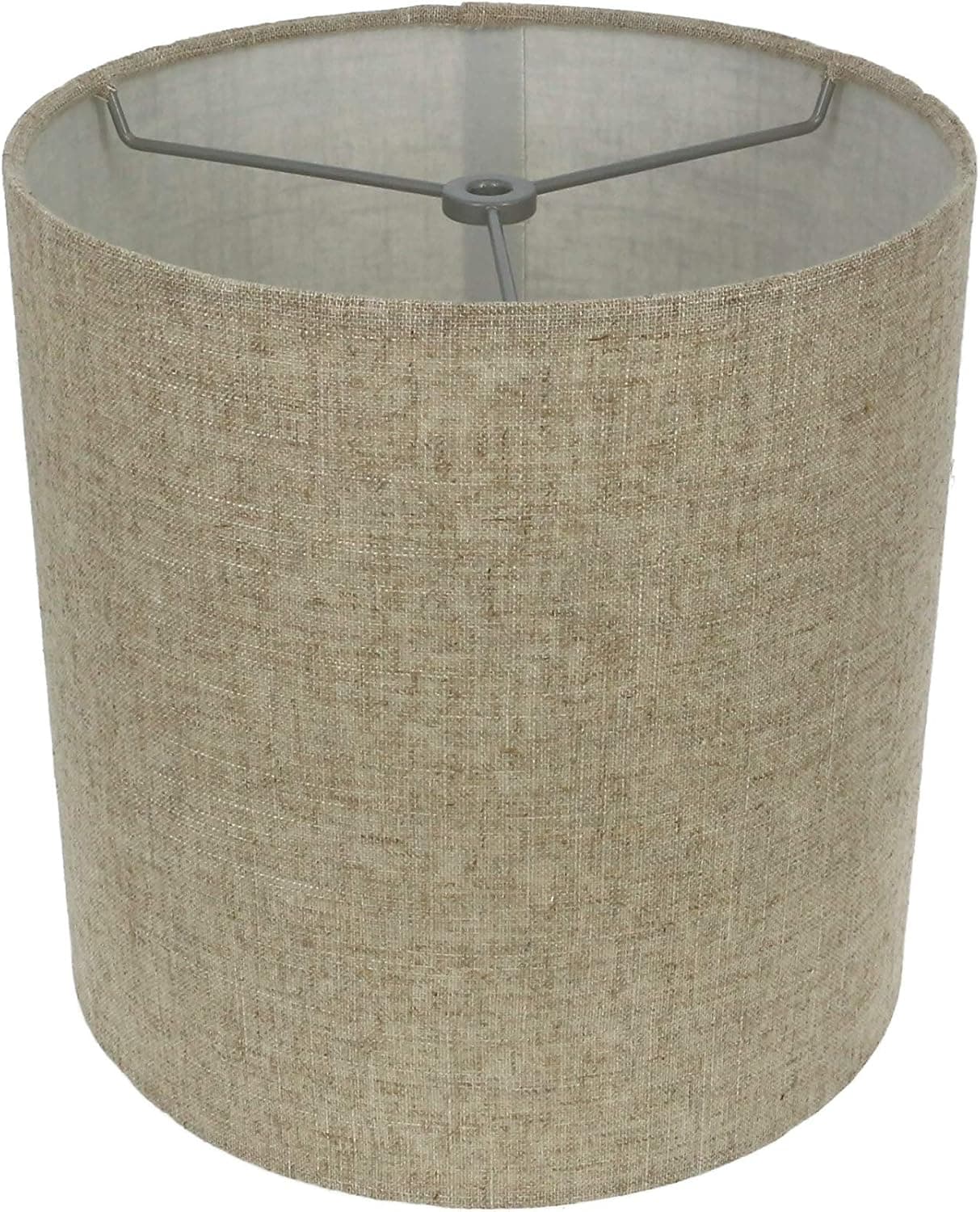 Urbanest Linen Drum Lamp Shade, 10-inch by 10-inch by 10-inch, Natural Flax, Spider-Fitter