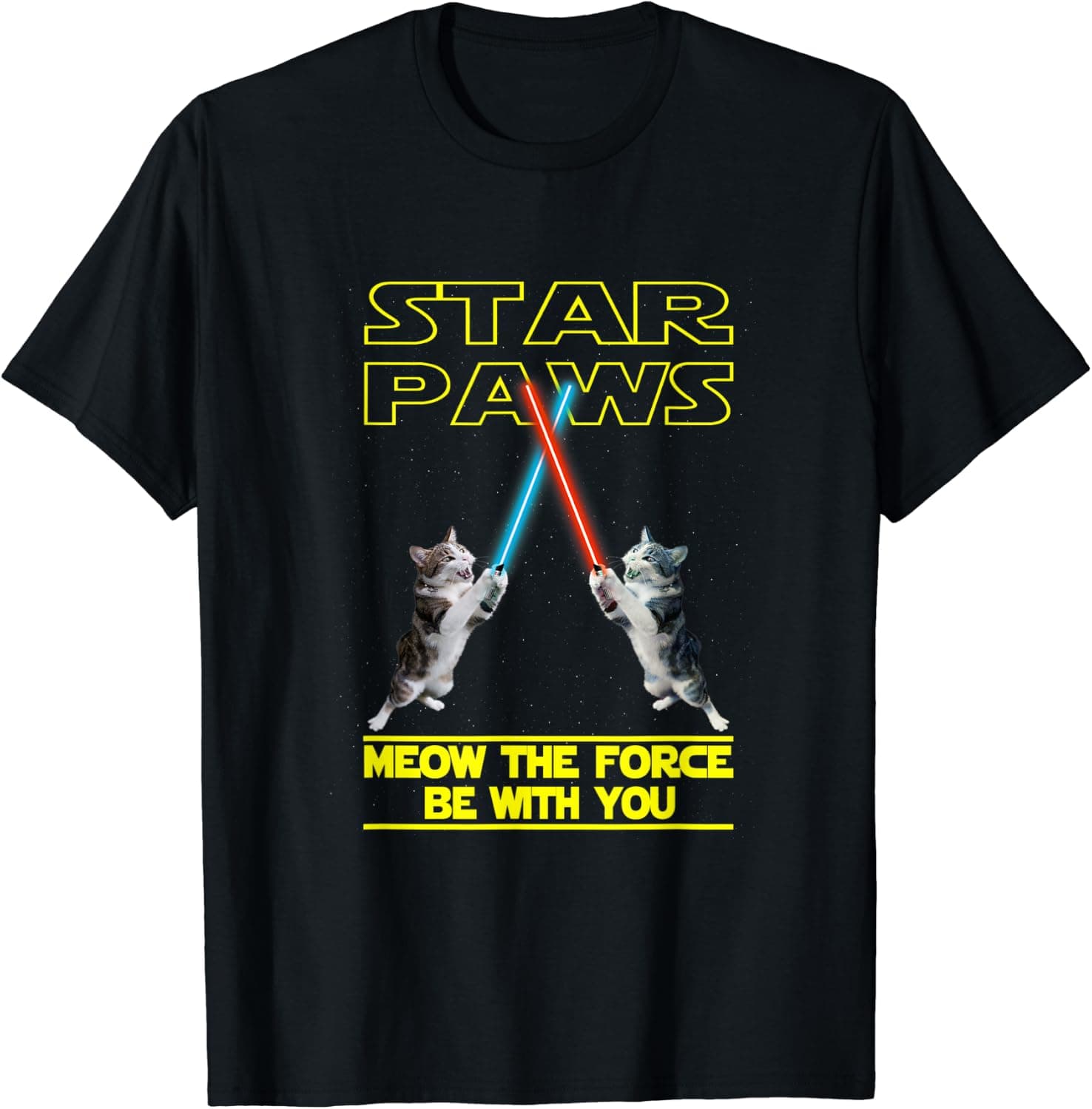 Star Paws Meow Funny Kitty Cat Lover Gift For Women Men Kids T-Shirt