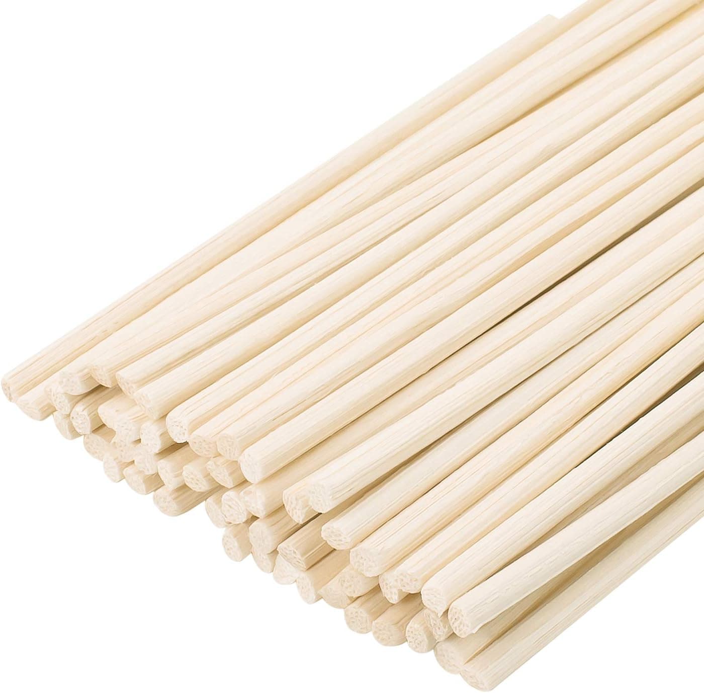 DYWISHKEY Wood Rattan Reed Sticks, Reed Diffuser Sticks, Essential Oil Aroma Diffuser Sticks (50 Pcs)