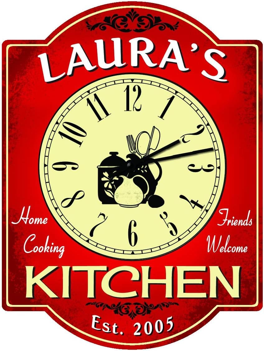 Redeye Laserworks Home Cooking Kitchen Clock - Personalized