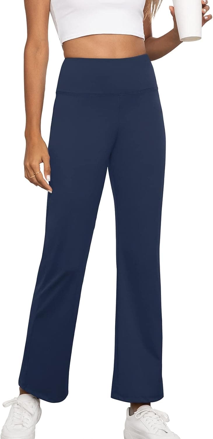 VIISHOW Women's Boot-Cut Yoga Pants Tummy Control Workout Non See-Through Bootleg Yoga Pants