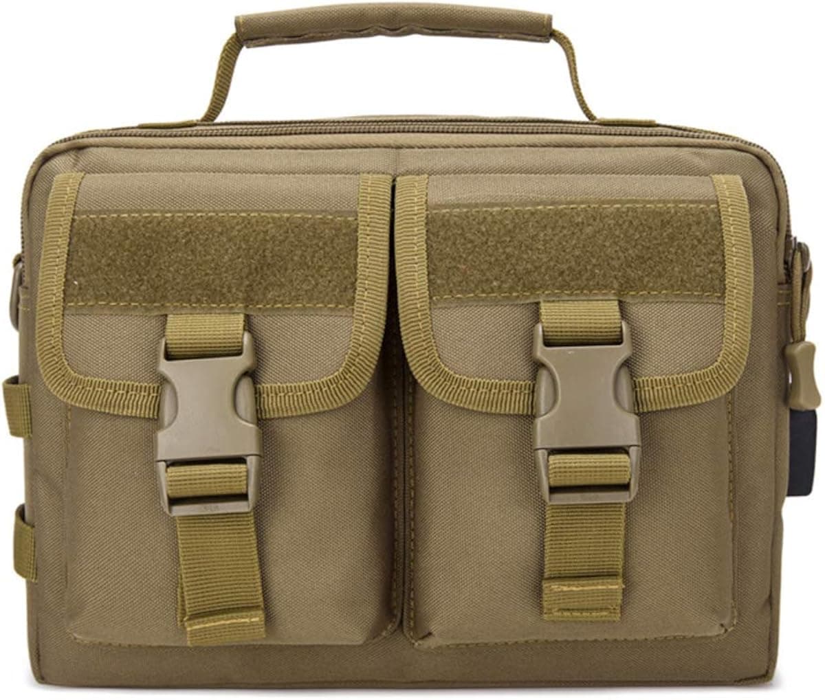 BraveHawk OUTDOORS Tactical Messenger Bag Briefcase, 800D Military Nylon Oxford Water Resistant MOLLE Crossbody Shoulder Pack Handbag Daypack Laptop Organizer