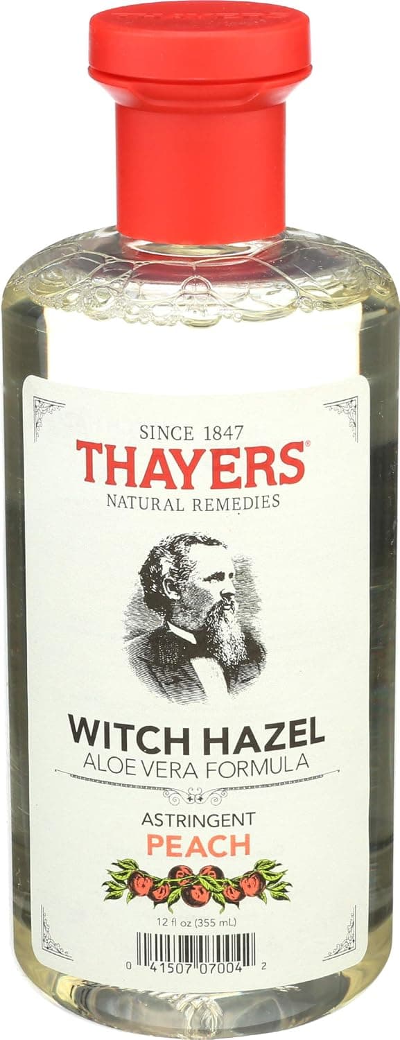 Thayers Witch Hazel with Aloe Vera Peach, 12 Fluid Ounce