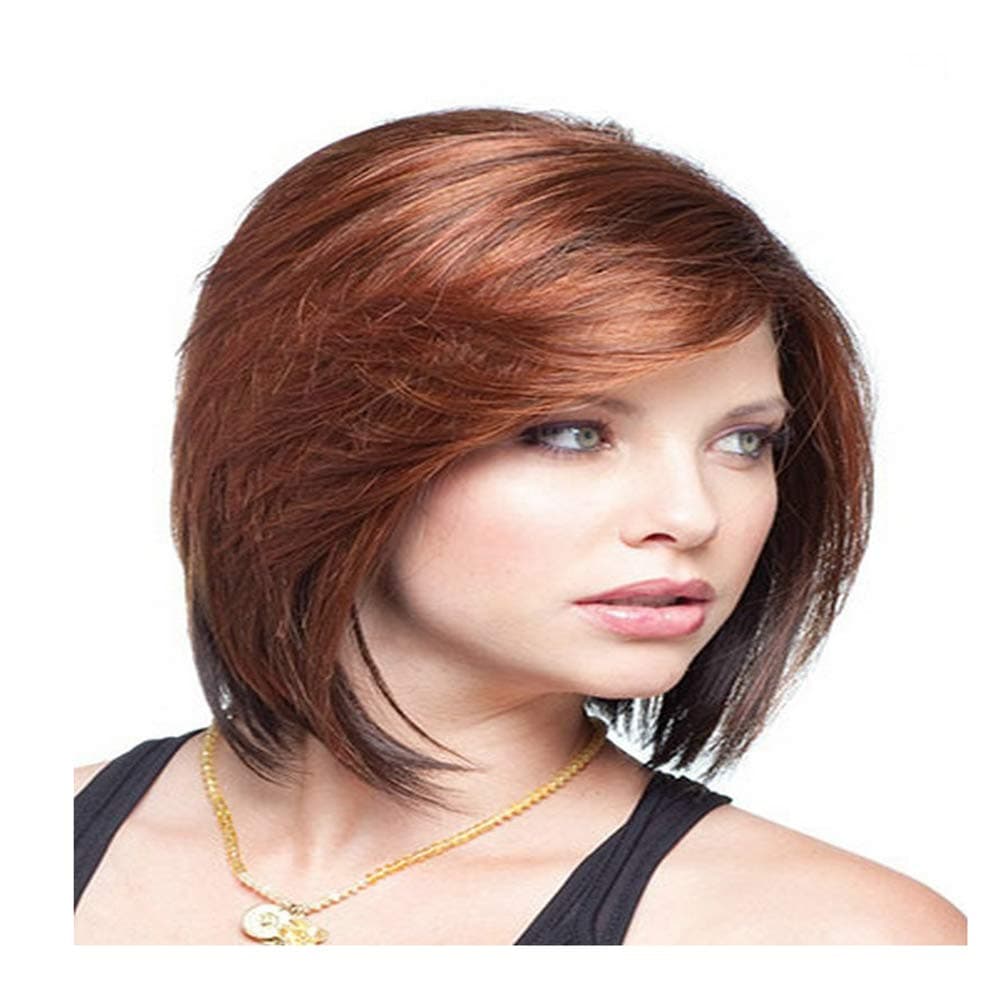 Chic Straight Long Side Part Bob Wig for Women Daily Party Use Brown