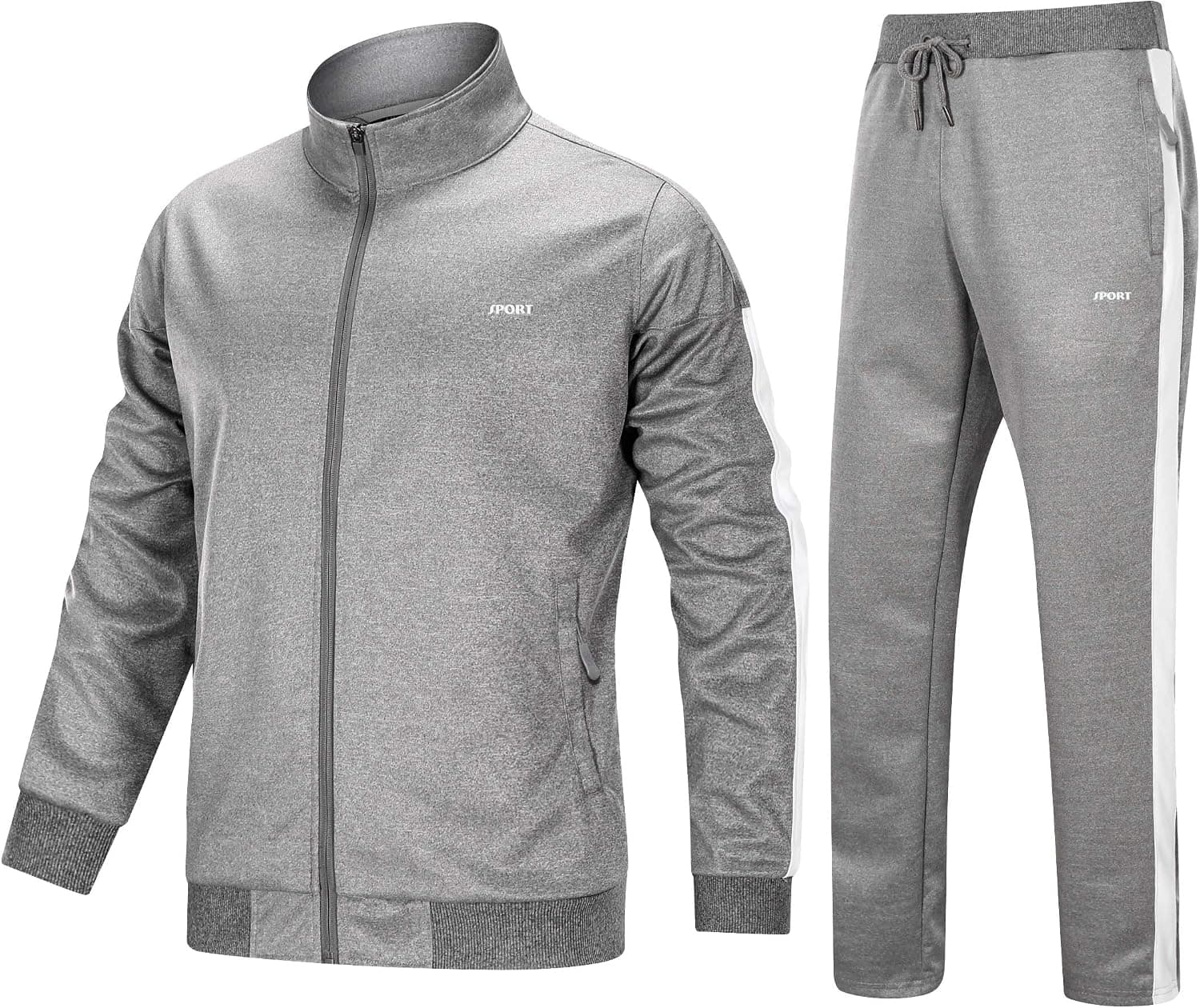 MAGNIVIT Men's Tracksuit 2 Piece Athletic Full Zip Jogging Running Suits Set