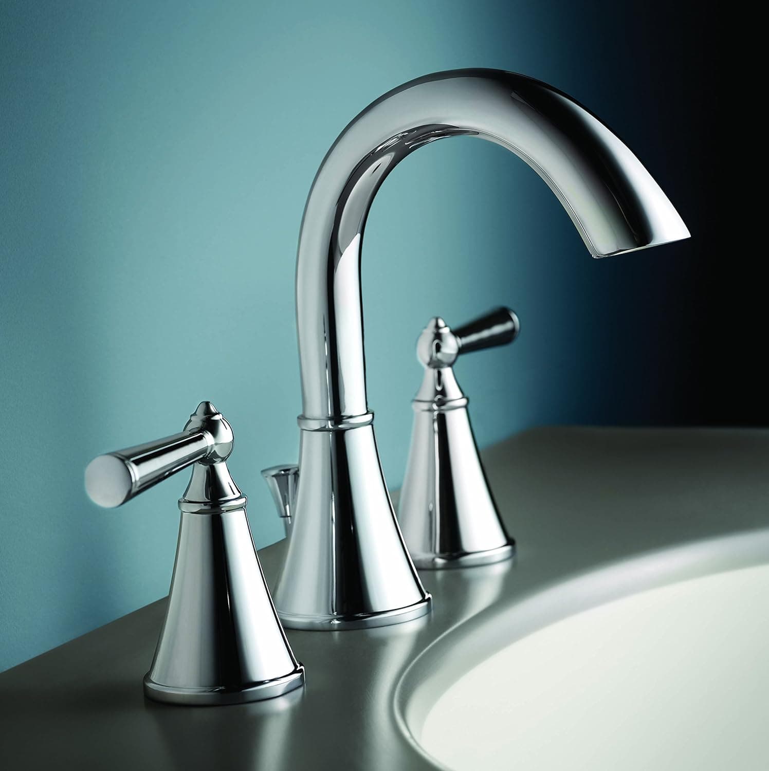 Pfister GT49GL0K Saxton 2-Handle 8 Inch Widespread Bathroom Faucet in Polished Chrome