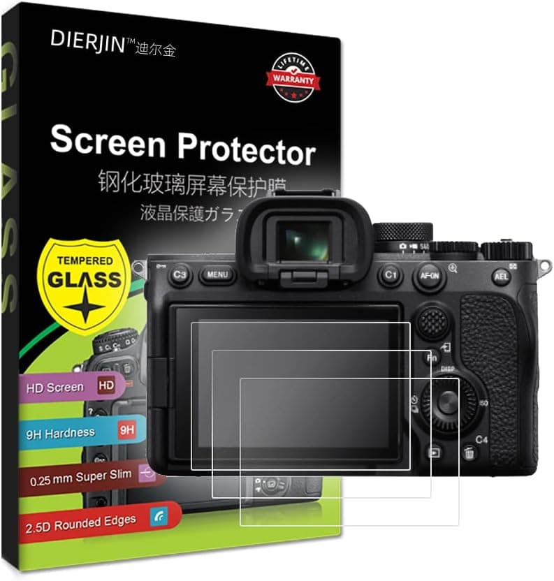 3-Pack Tempered Glass LCD Screen Protector Compatible with Sony a7 IV Mirrorless Camera A7IV A7M4