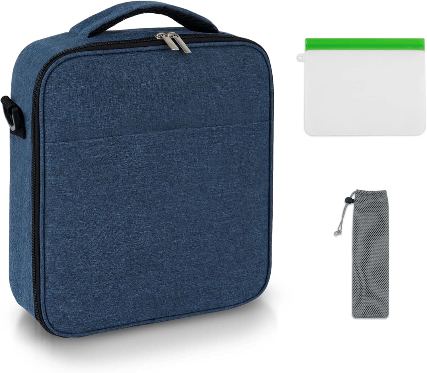 Insulated Lunch Bag for Women Men Reusable Small Lunch Box Lunch Tote Bag for Boys Girls Portable Lunch Cooler Bags Thermal Lunch Container for Work Office Picnic Beach Fishing, Blue