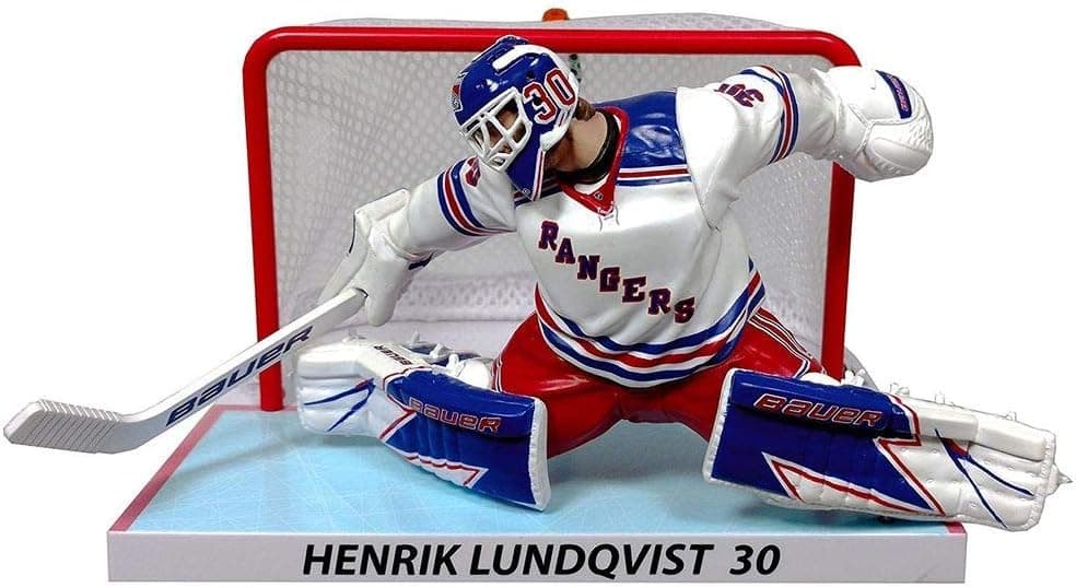 NHL Figures - New York Rangers - Henrik Lundqvist Goalie with Net Player Replica - 6" Figure