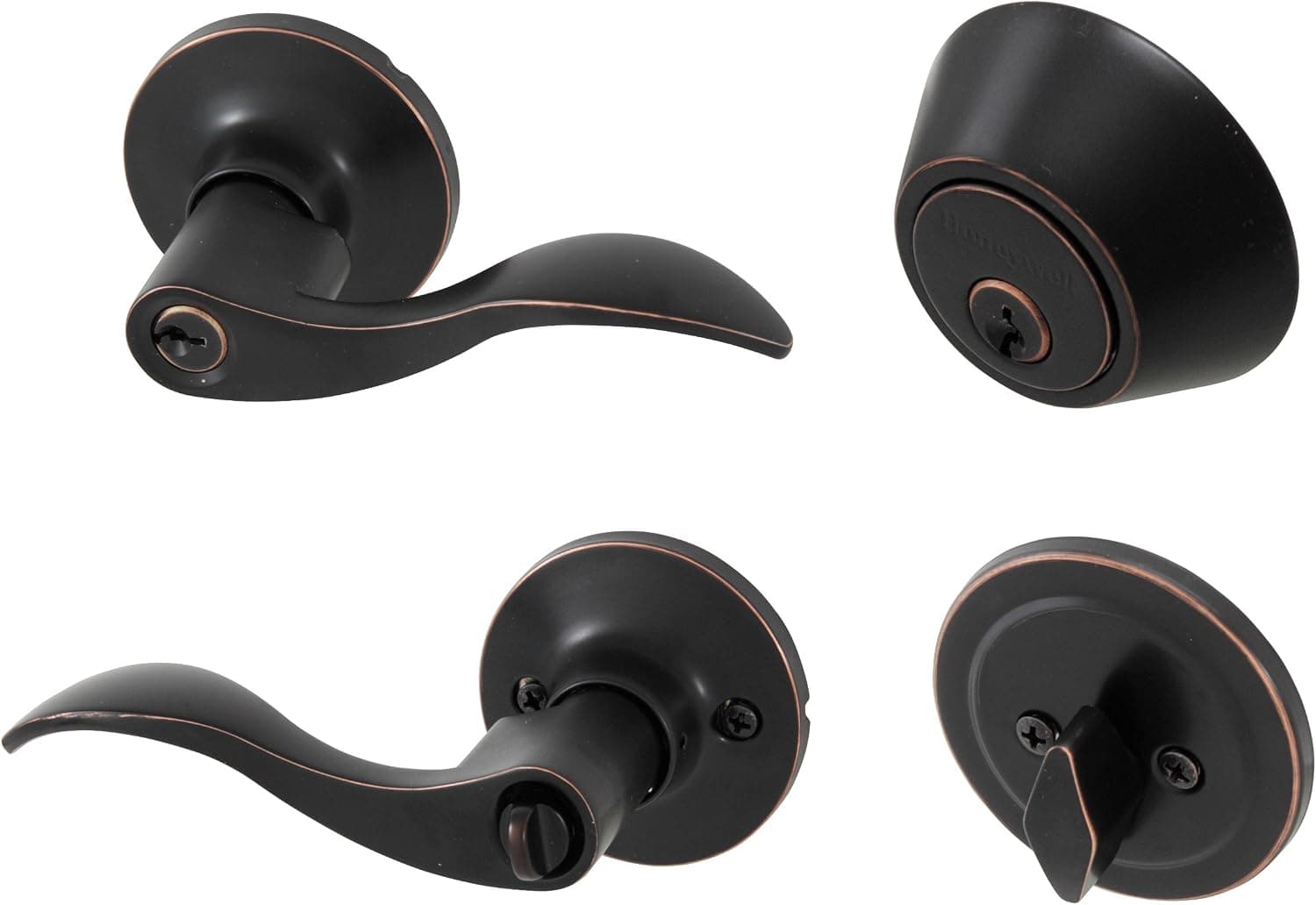 Honeywell 8106405 Wave Combo Door Lever, Oil Rubbed Bronze