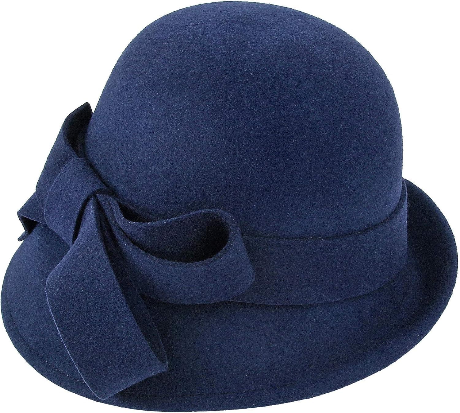 Acecharming Woman Bucket Hats Wool 1920S Vintage Cloche Winter Hat Bow Accent