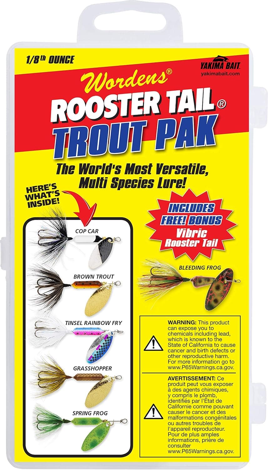 Wordens RTBX.208.S778 Rooster Tail Box Kit, Assort 6 Pack 1/8 OZ, CC