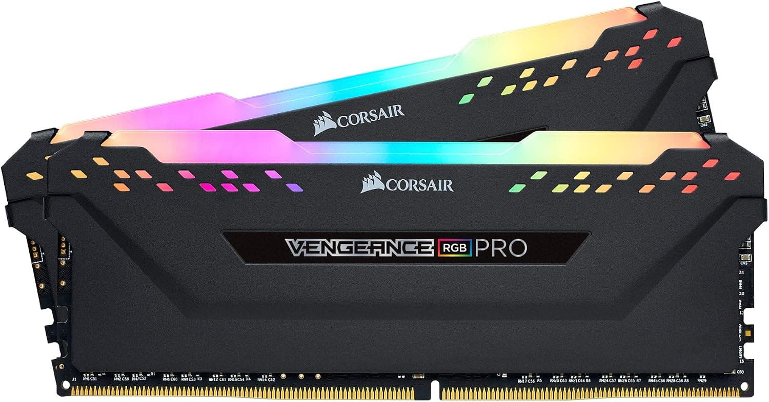 Corsair Vengeance RGB Pro 32GB (2x16GB) DDR4 3600 (PC4-28800) C20 AMD Optimized Memory – Black