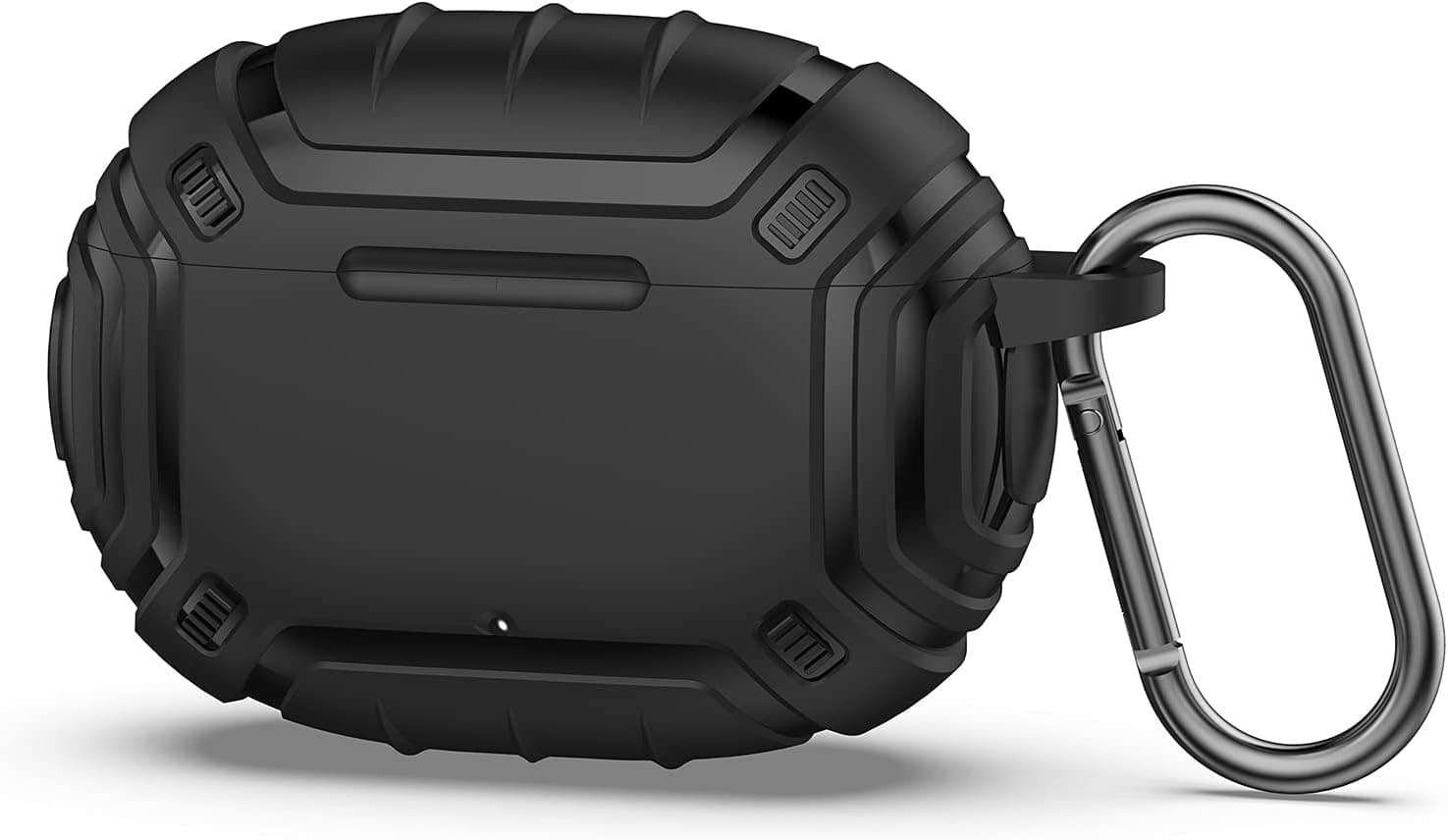 Compatible with Beats Studio Buds Case Cover, Full Body Protective Rugged Case for Beat Studio Bud 2021 Noise Cancelling Earbuds Earphones Headphones, Hard Studio Buds Beats Case with Keychain, Black