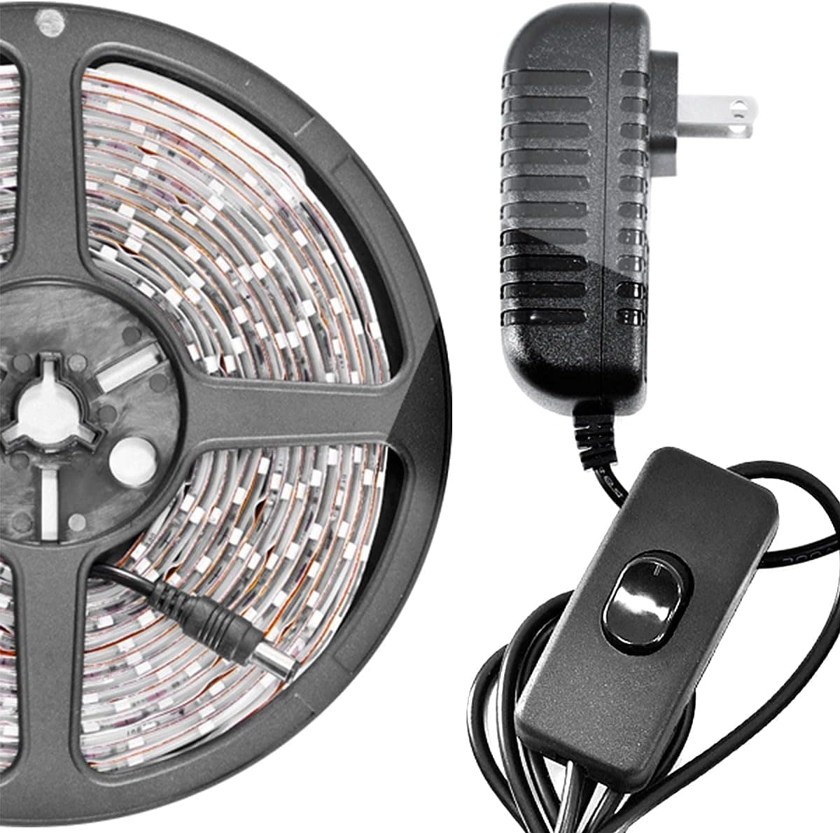 Biltek 16.4' ft Blue Bath Tub Sink Mirror LED Strip Lighting Complete Package Kit Lamp Light DIY - Headboard Closet Make Up Counter Mirror Light Strip Lamp Waterproof 3528 SMD Flexible DIY 110V-220V