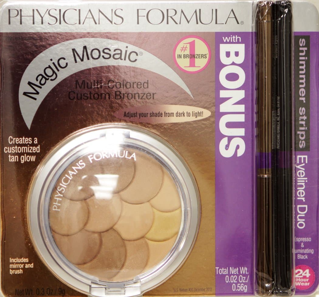 Magic Mosaic Multi-colored Custom Bronzer 7910 Light Bronzer Bonus Eyeliners