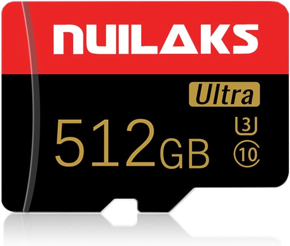 512GB microSDXC UHS-I U3 4K UHD Video High Speed Micro SD Card with Adapter for Dash Cams, Action Camera, Surveillance & Security Cams