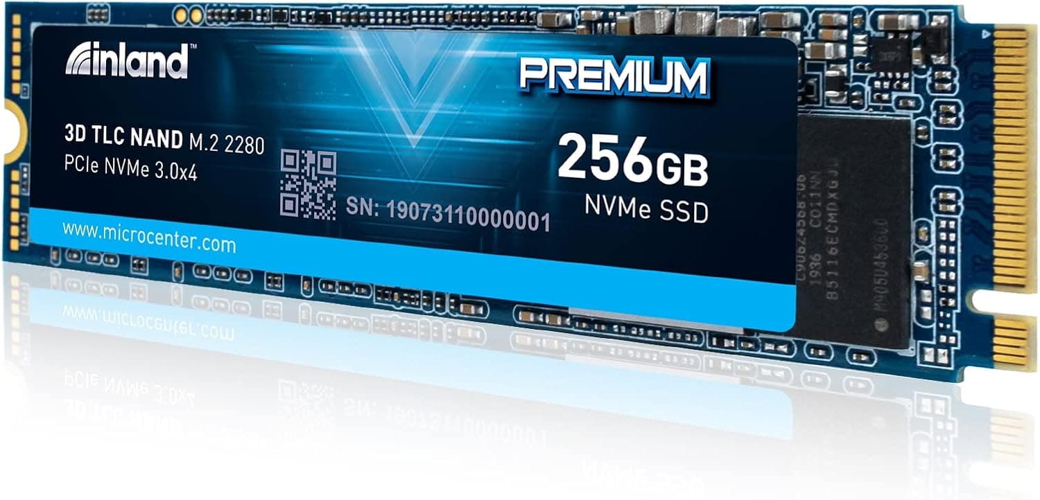 INLAND Premium 256GB 3D NAND TLC M.2 2280 PCIe NVMe 3.0 x4 Internal Solid State Drive, Read/Write Speed up to 2900MB/s and 950MB/s, 360 TBW