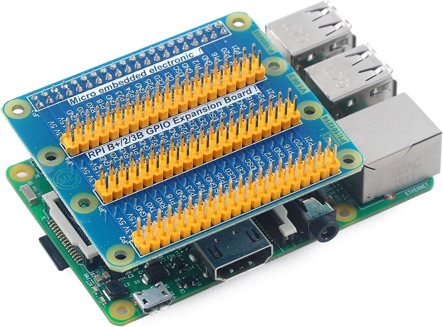 MakerFocus Raspberry Pi GPIO Extension Board, Raspberry Pi 4 Expansion Board GPIO 1 to 3 for Pi 4B/Pi3/2