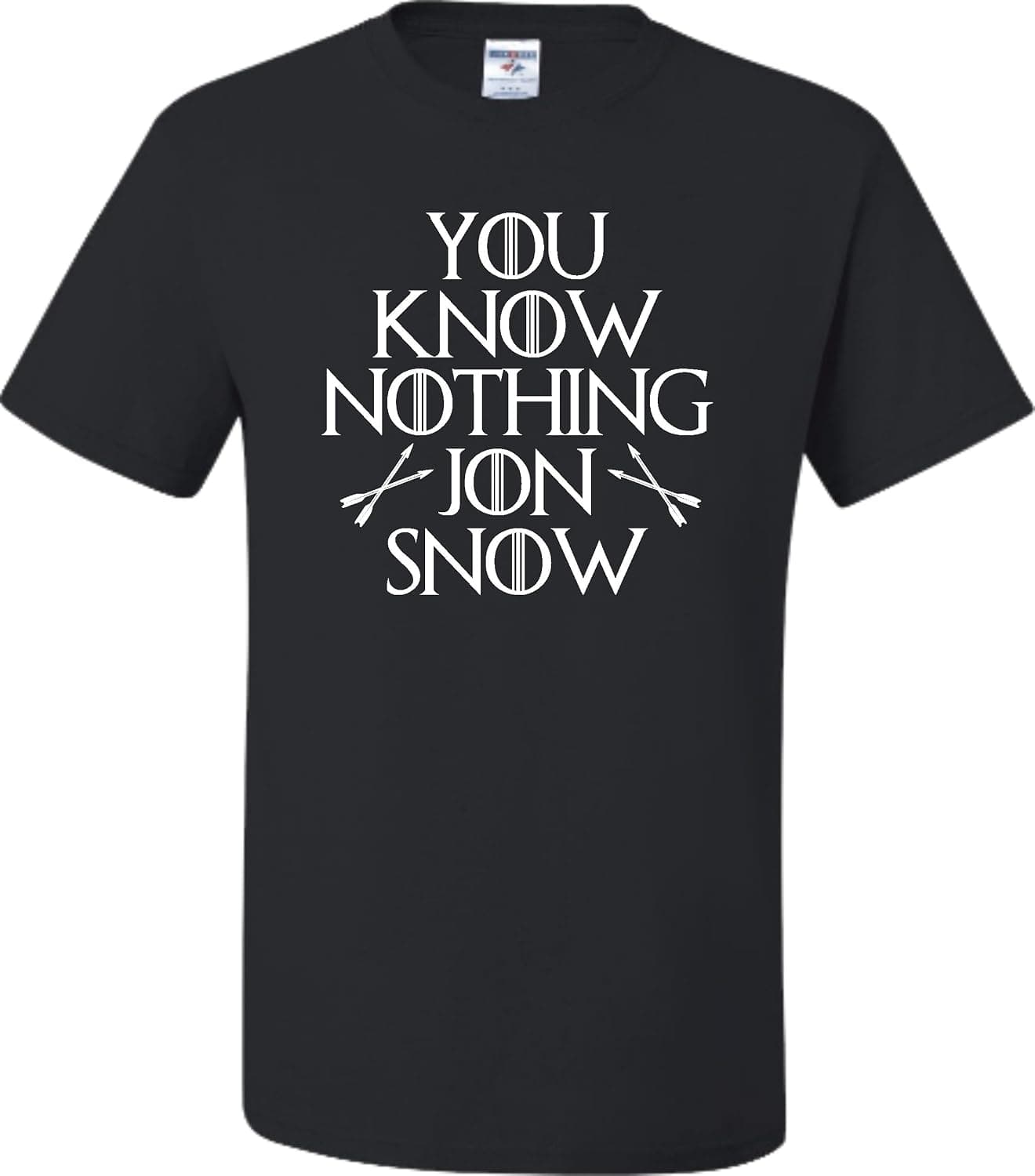 Go All Out Screenprinting Adult You Know Nothing Jon Snow T-Shirt