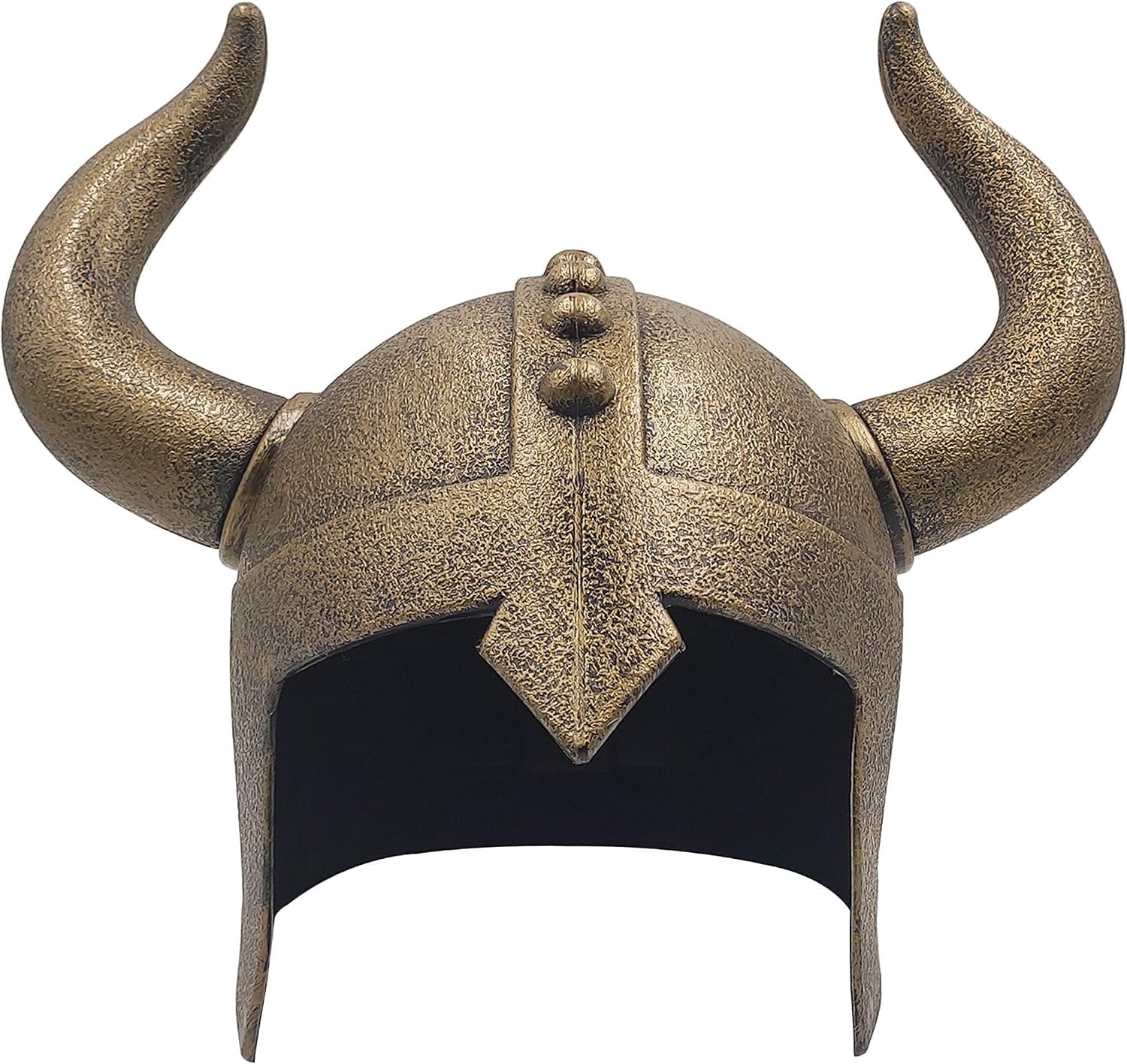 LOOYAR Kids Middle Ages Medieval Viking Age Horned Viking Helmet Berserker Soldier Warrior Costume Hat Sallet Children Toy for Battle Play Halloween Cosplay Bronze