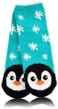 Bath and Body Works Penguin Shea Infused Lounge Socks, Let It Snow