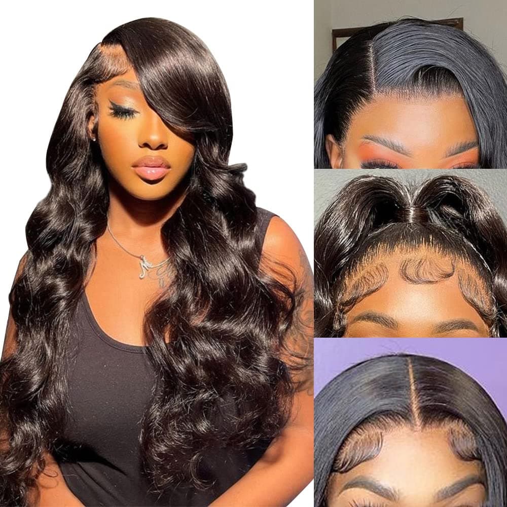 votemate Lace Front Wigs Human Hair 30inch 13x6 Body Wave HD Transparent Lace Frontal Wigs Pre Plucked with Baby Hair 180% Density Brazilian Virgin Human Hair