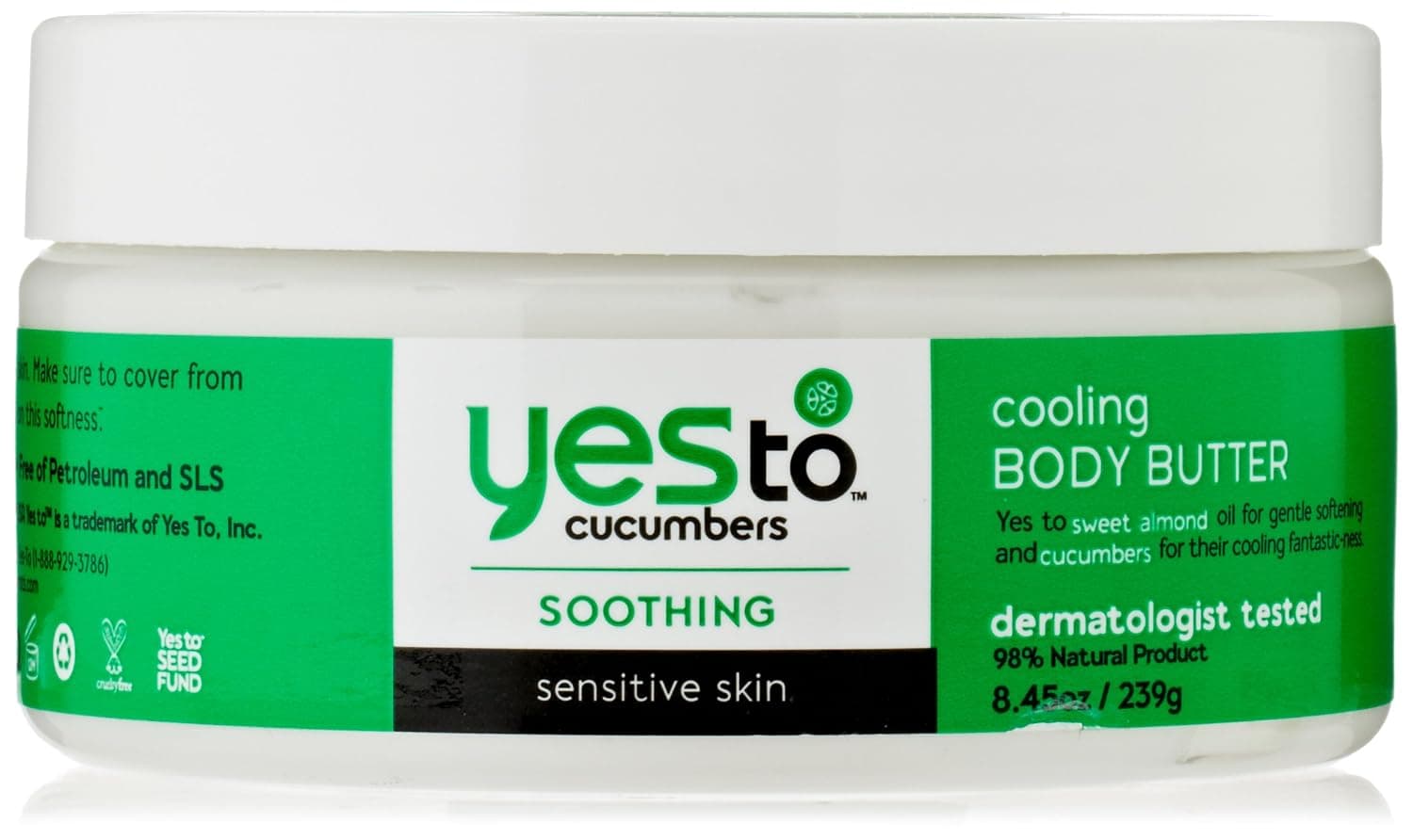 Yes To Body Butter, Cucumber, 8.45 Fluid Ounce