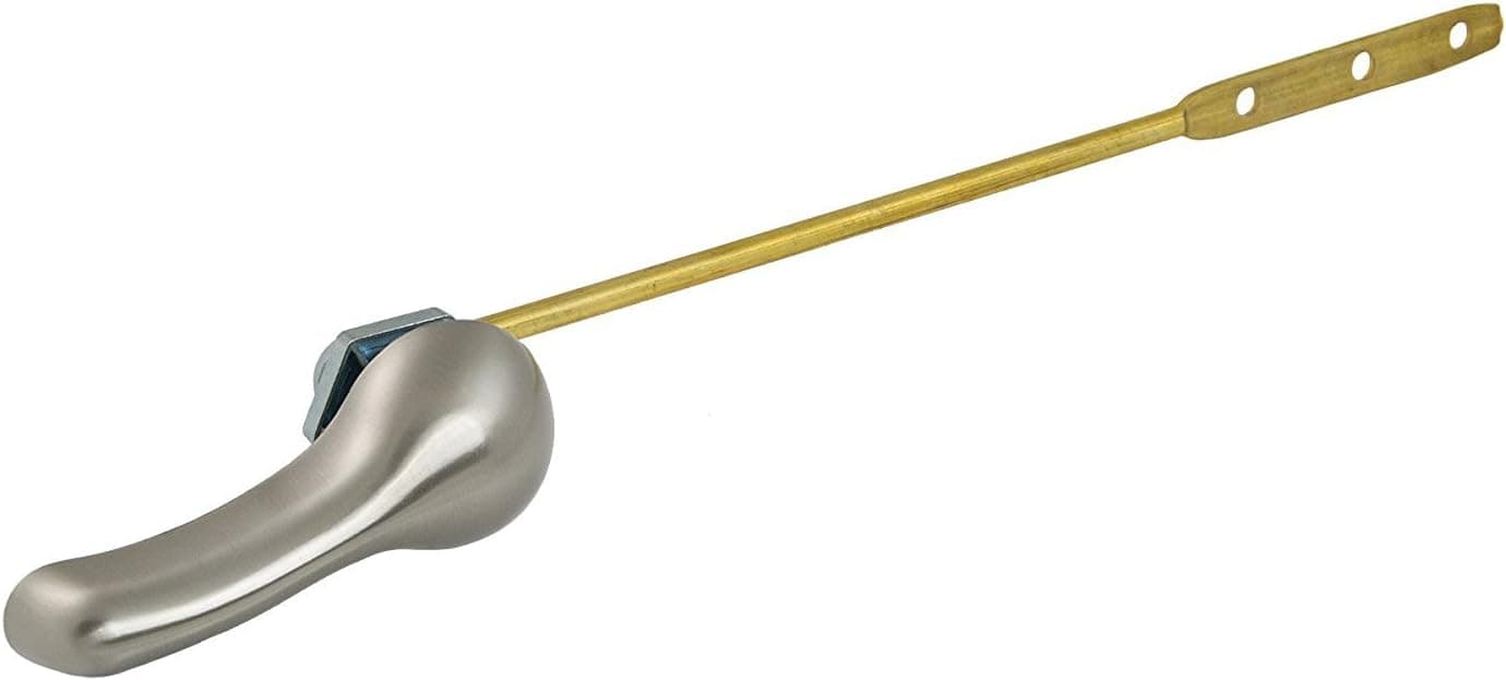 Toilet Tank Lever Handle, Universal Front Mount, Satin Nickel