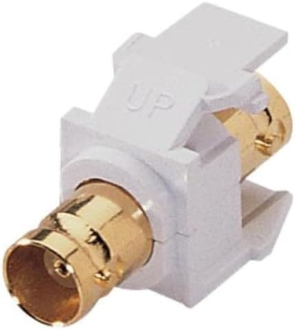 Leviton R02-40832-00W BNC QuickPort Adapter Connector, White, 1-Pair